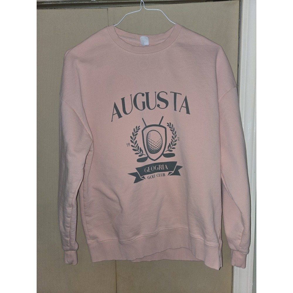 Augusta Georgia Golf Club Sweatshirt Pink Crewneck 1932 Preppy Golf Women's S